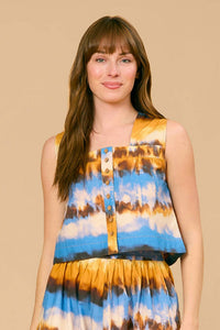 Olivia by Livro Nellie Squareneck Top in golden ombre - women's blouse - alternate view