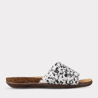 Lamo Women's Clea Slide Sandal in black white - women's sandal