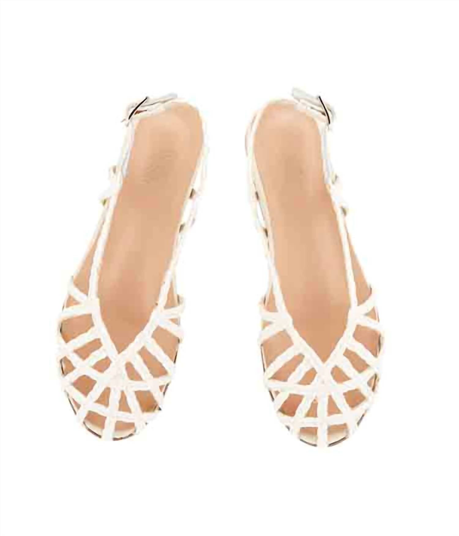 Ancient Greek Sandals - Women's Kardia Leather Trimmed Raffia Sandals