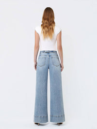 Vervet By Flying Monkey - April Wrap Seam Wide Leg Jeans