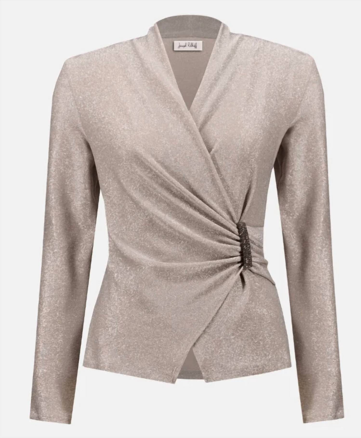 Joseph Ribkoff - Sparkling Knit Fitted Wrap Top