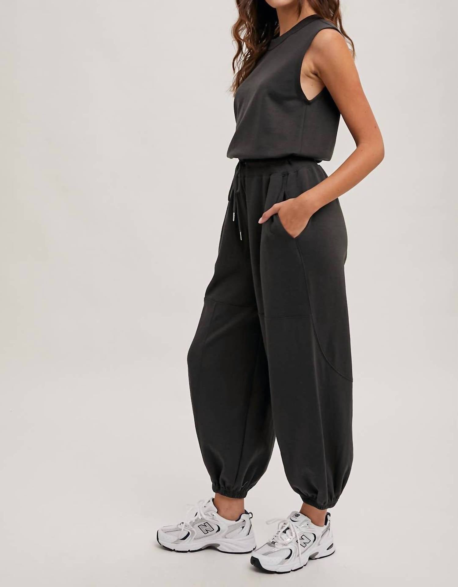 Bluivy - Drawstring Waist Jumpsuit