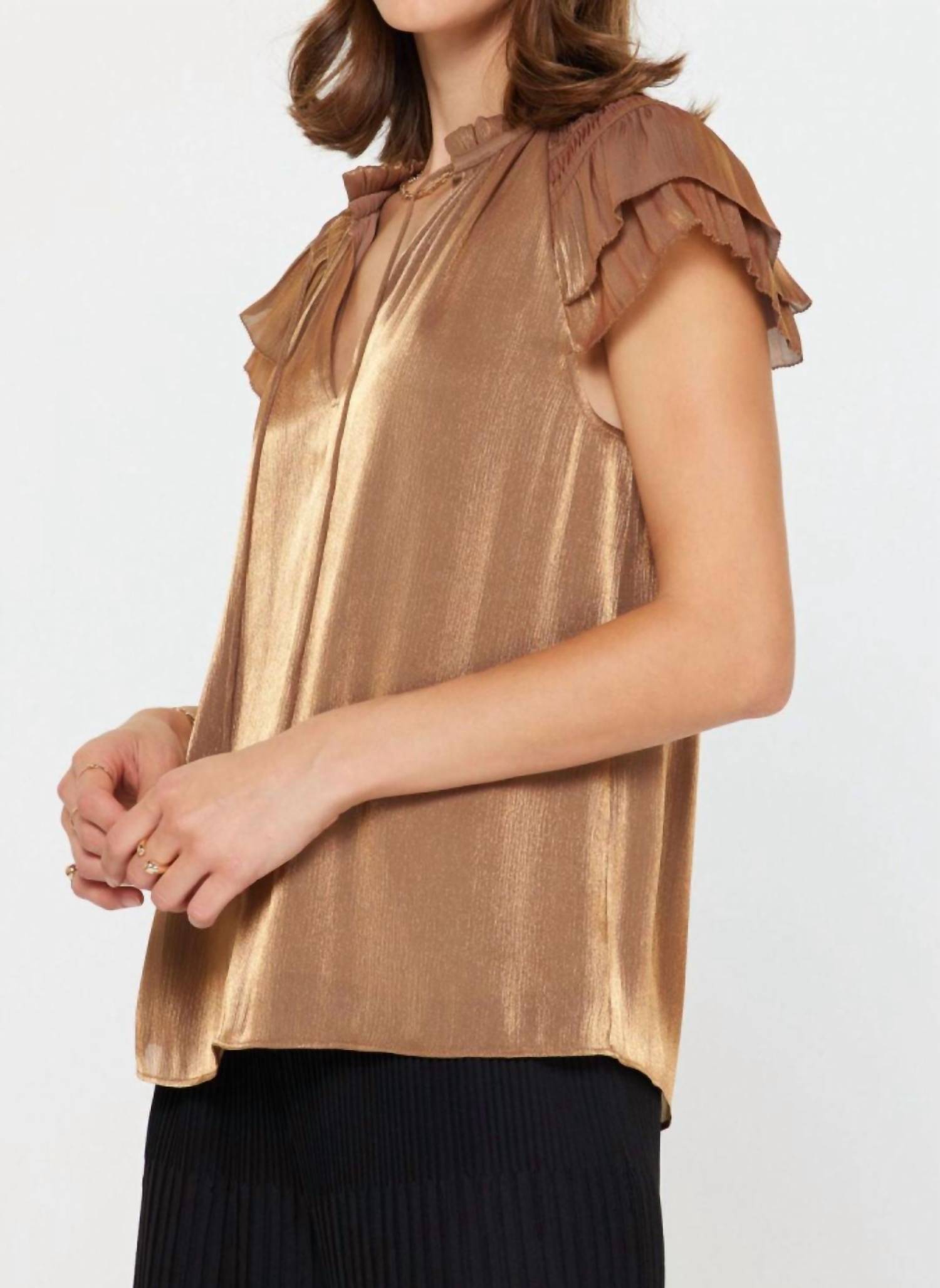 Current Air - Flutter Sleeve Blouse