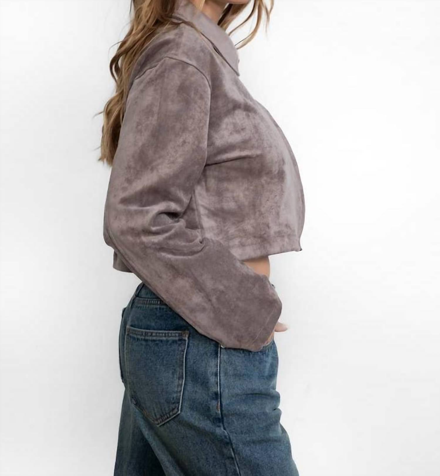Tic Toc - Suede Cropped Jacket
