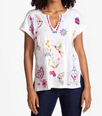 Johnny Was - Pre-loved Loulia Easy Panneled V Neck Tee