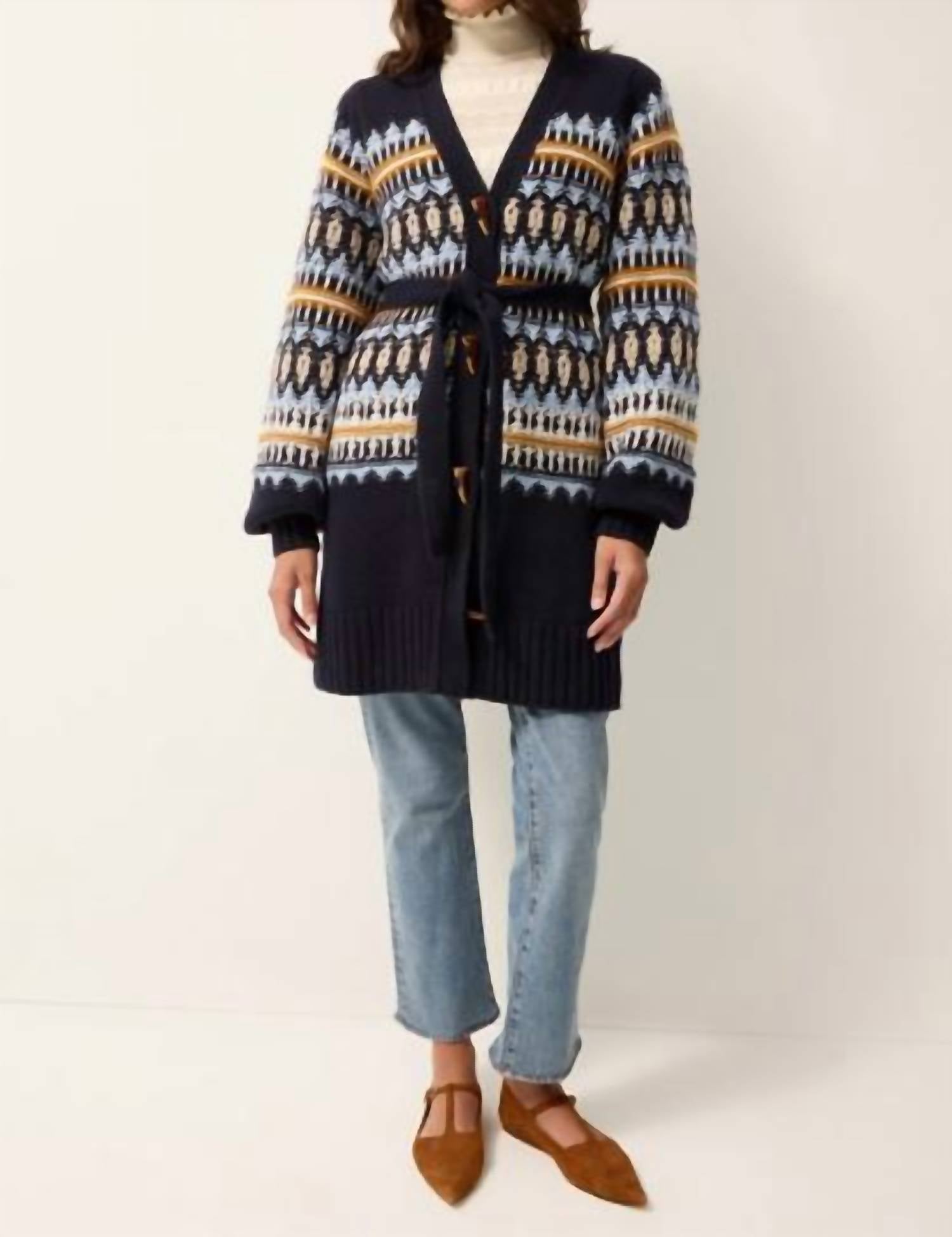 Marie Oliver Ferne Cardigan in sea - women's cardigan - view 6