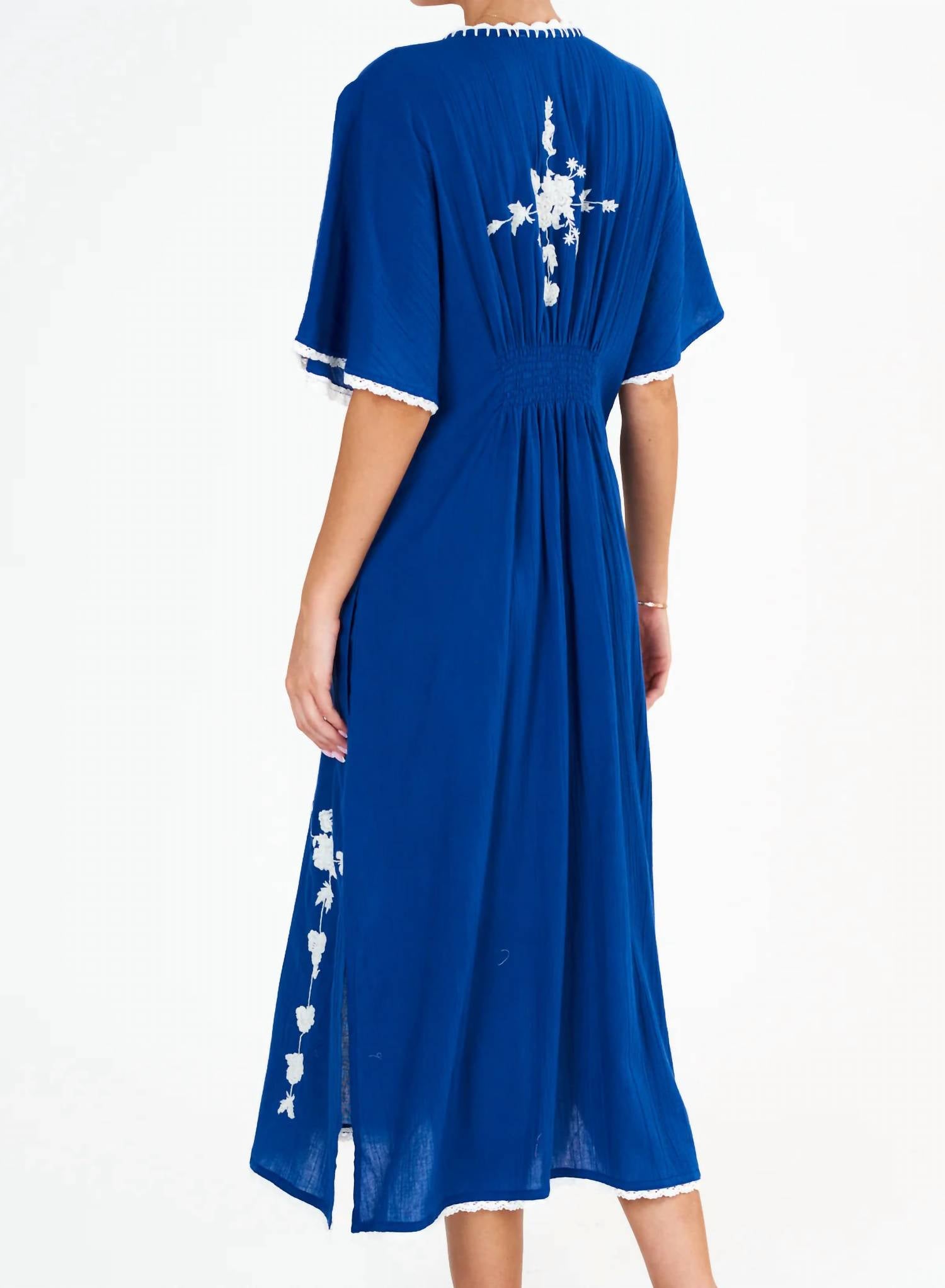 M.A.B.E. - Vela Embroidered Kaftan Dress