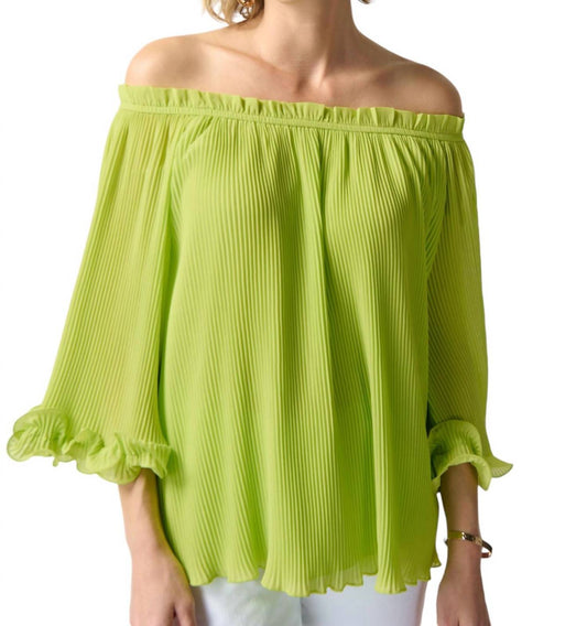 Joseph Ribkoff - Off the Shoulder Pleated Top