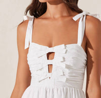 Astr - Helia Bow Front Midi Dress