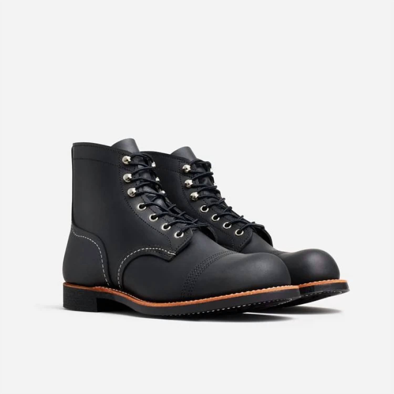 Red Wing Shoes Men Heritage Iron Ranger Boot in black - men's boots - detail view
