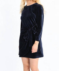 Molly Bracken - Velvet Asymmetric Wrap Dress