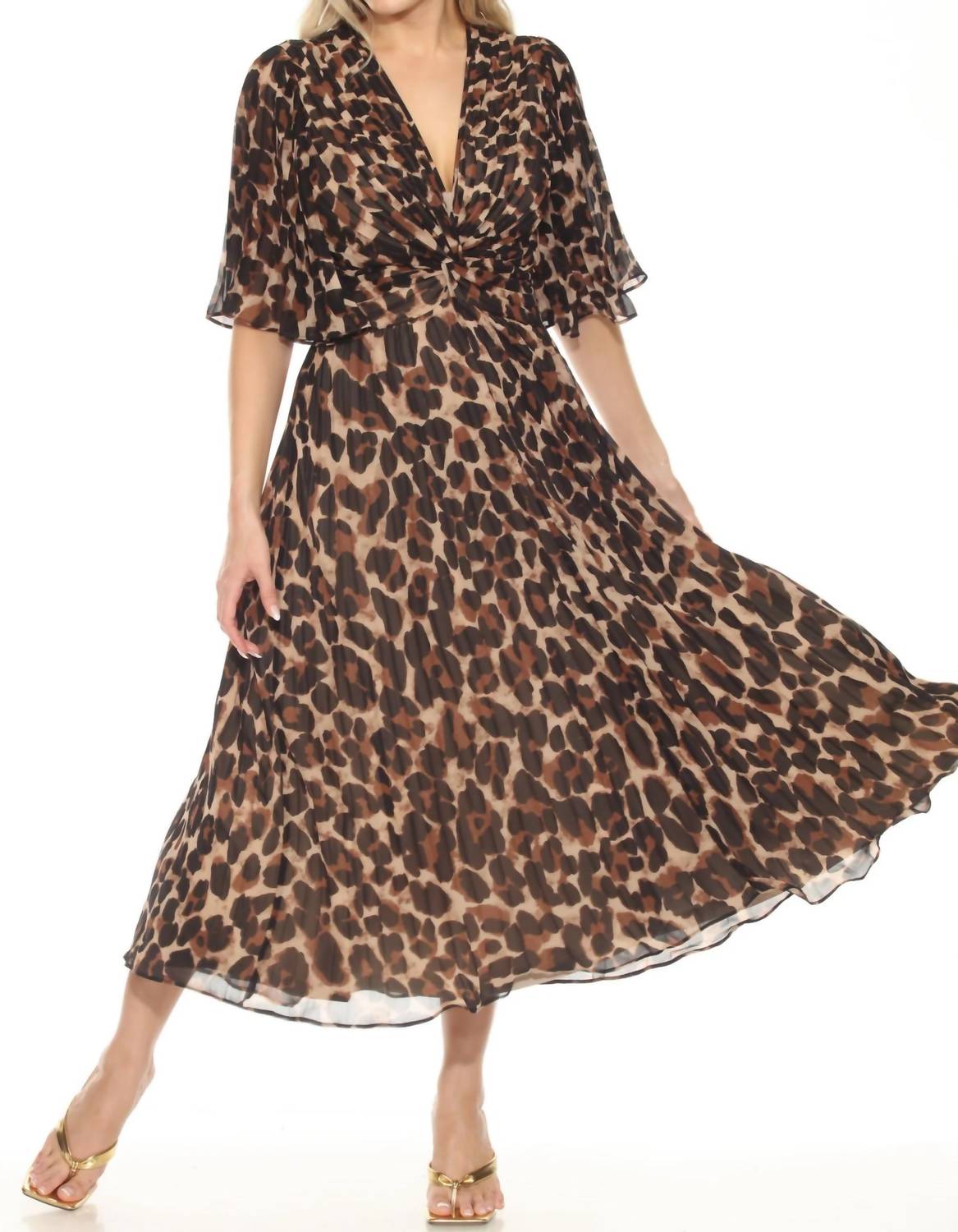 Joseph Ribkoff - Animal Print Chiffon Fit & Flare Dress