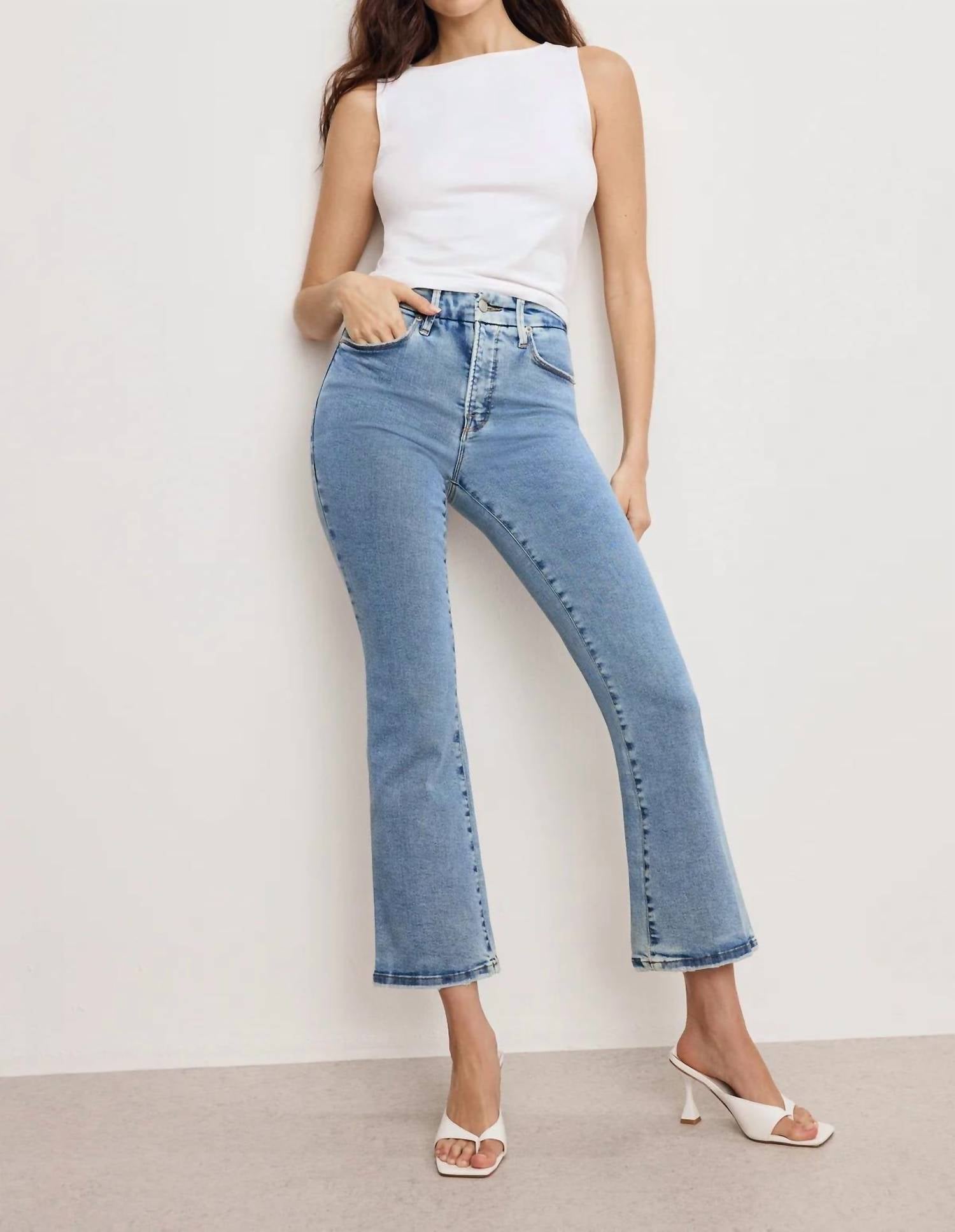 Good American - Good Legs Crop Mini Boot Jeans