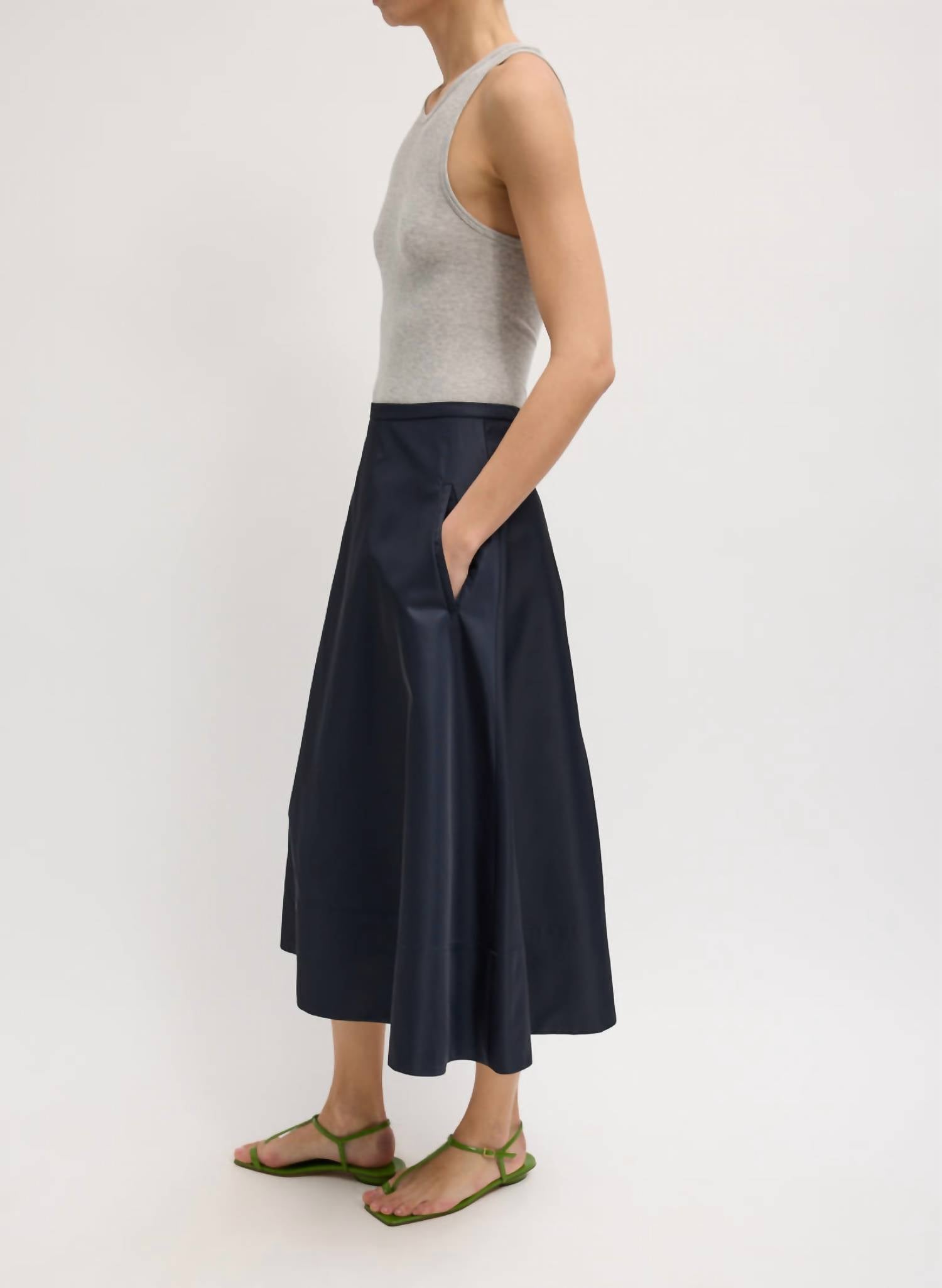 Tibi - Eco Nylon Circle Skirt