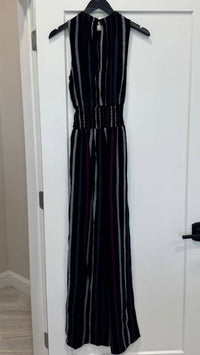 Bella Dahl - Women's Smocked Neck Tie Front Jumpsuit
