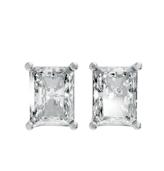 Aamiaa - Women's Radiant Shape 4 Prong Push Back Studs