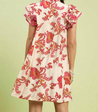 Umgee - Ruffle Sleeve Mini Dress