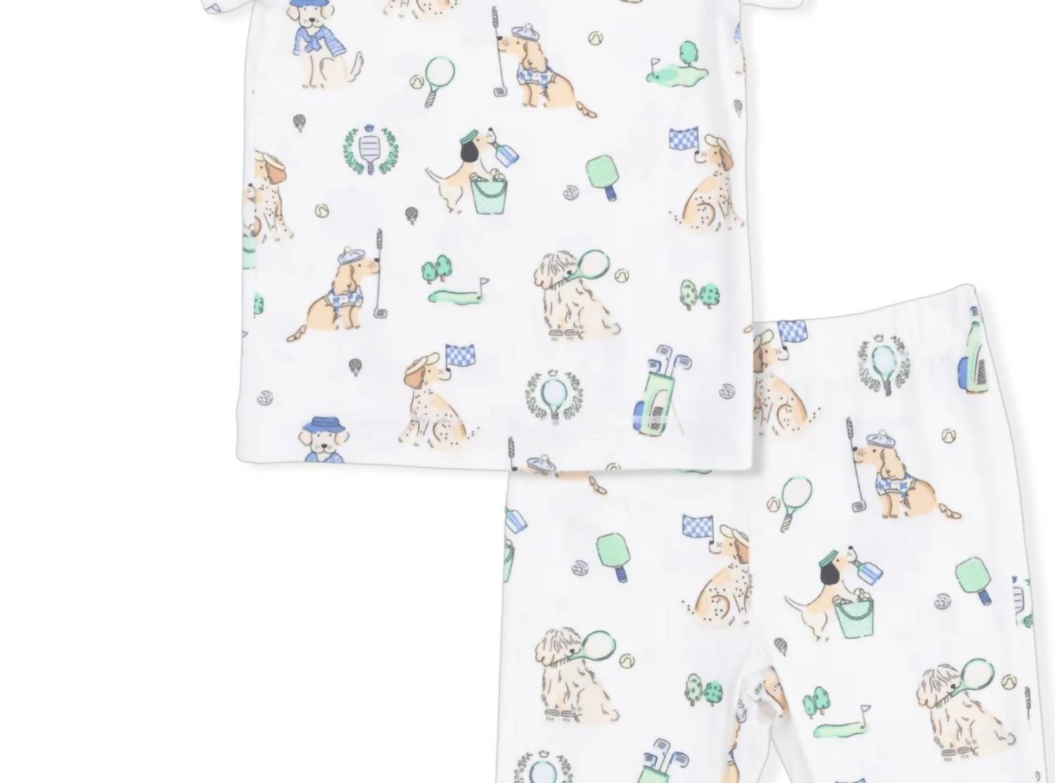 Angel Dear - Kids Country Club Dogs Short Sleeve Pajama Set