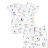 Angel Dear - Kids Country Club Dogs Short Sleeve Pajama Set