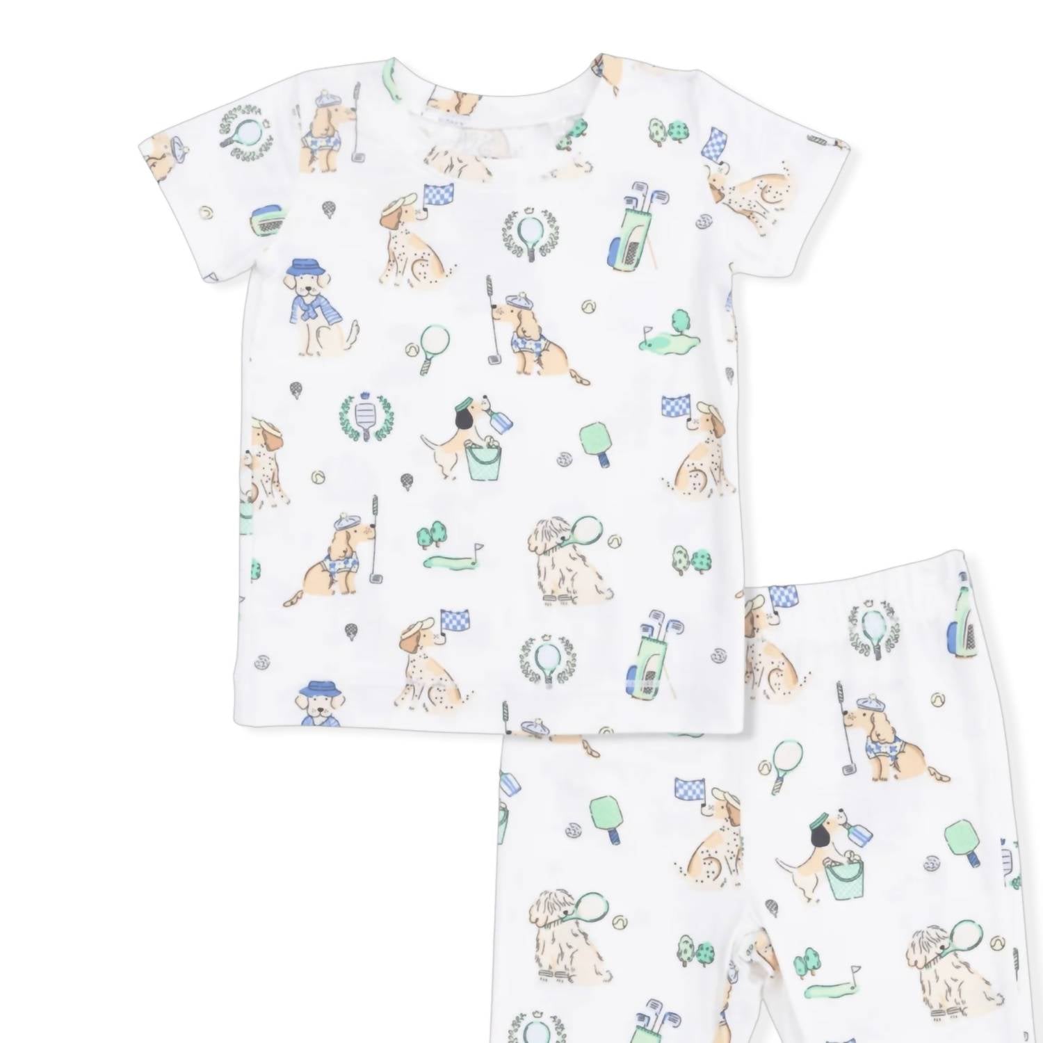 Angel Dear - Kids Country Club Dogs Short Sleeve Pajama Set