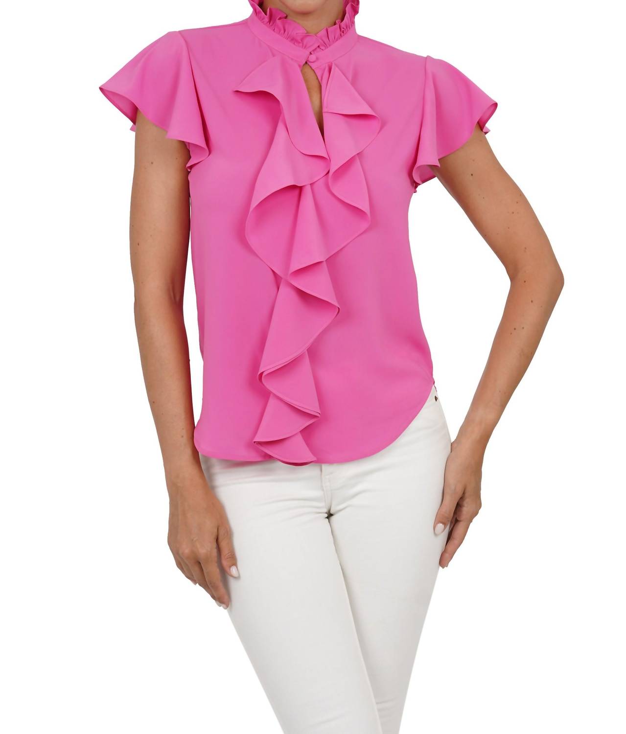 Love Token - Trixie Cascade Ruffled Sleeve Blouse