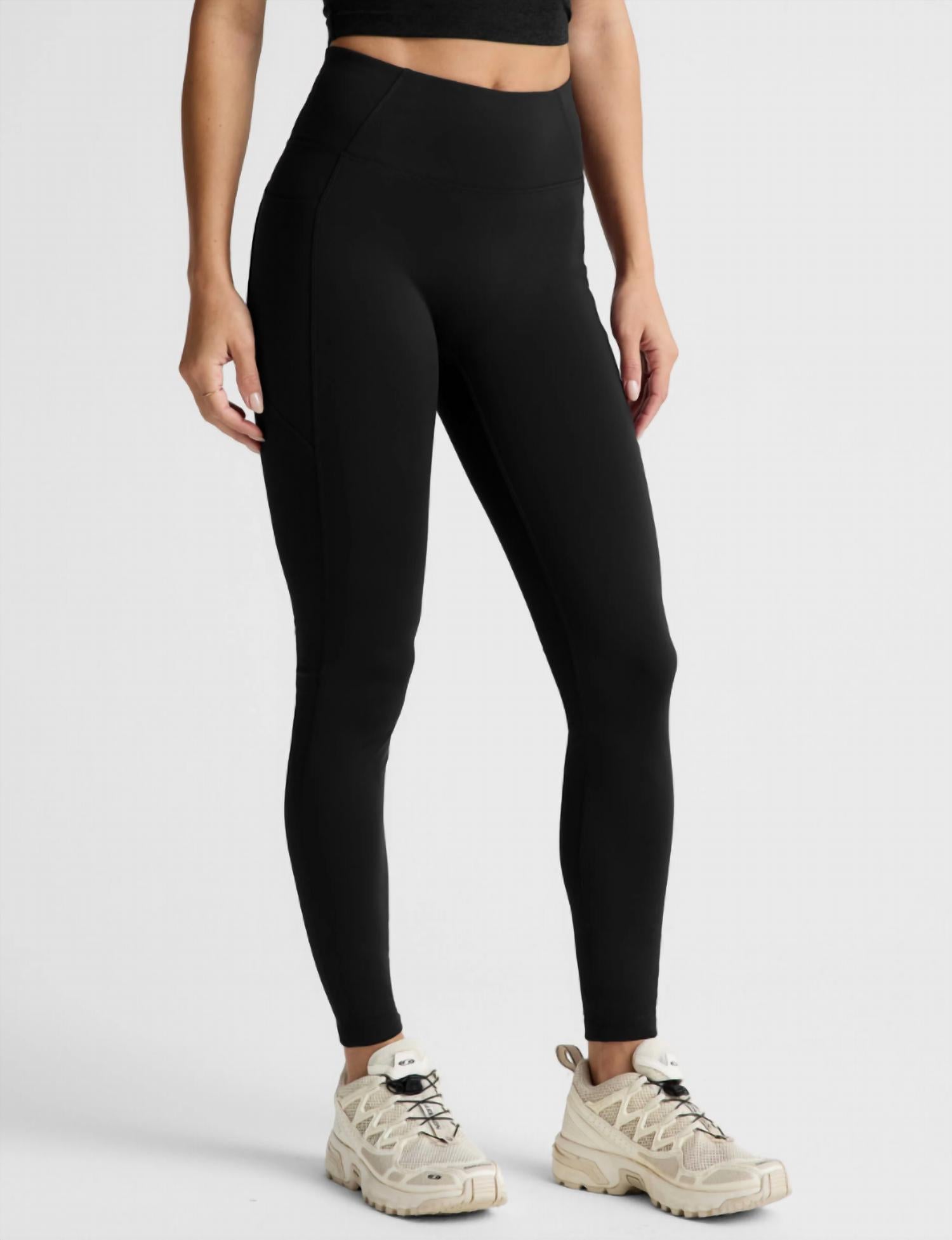 Beyond Yoga - pacer fleece zip pocket long legging
