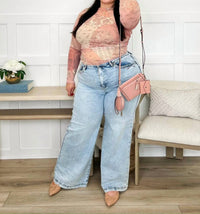 Saige Denim - Kendell Tummy Control Wide Leg Jeans