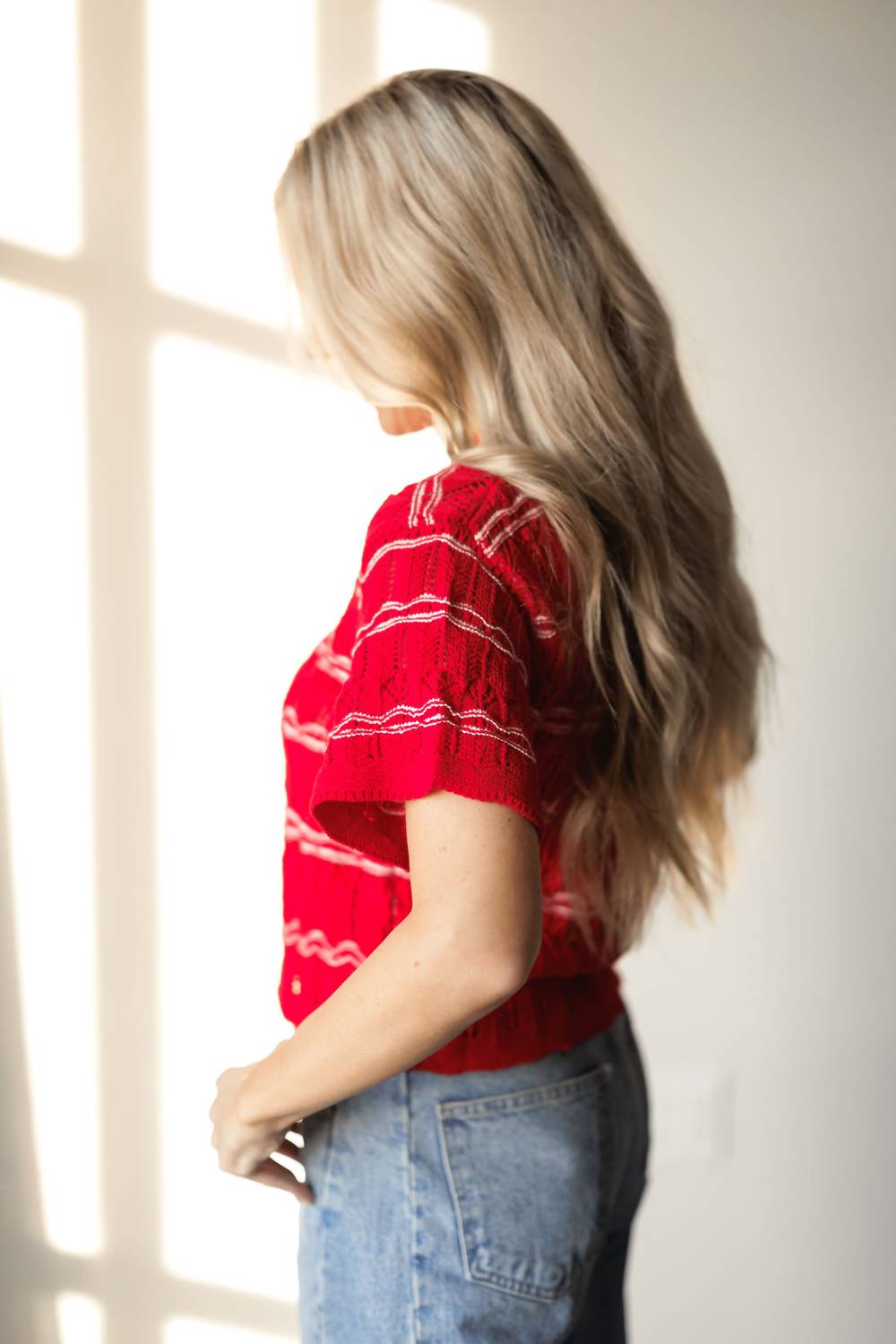 The GREii Forever Yours Top in red - women's t-shirt - view 6