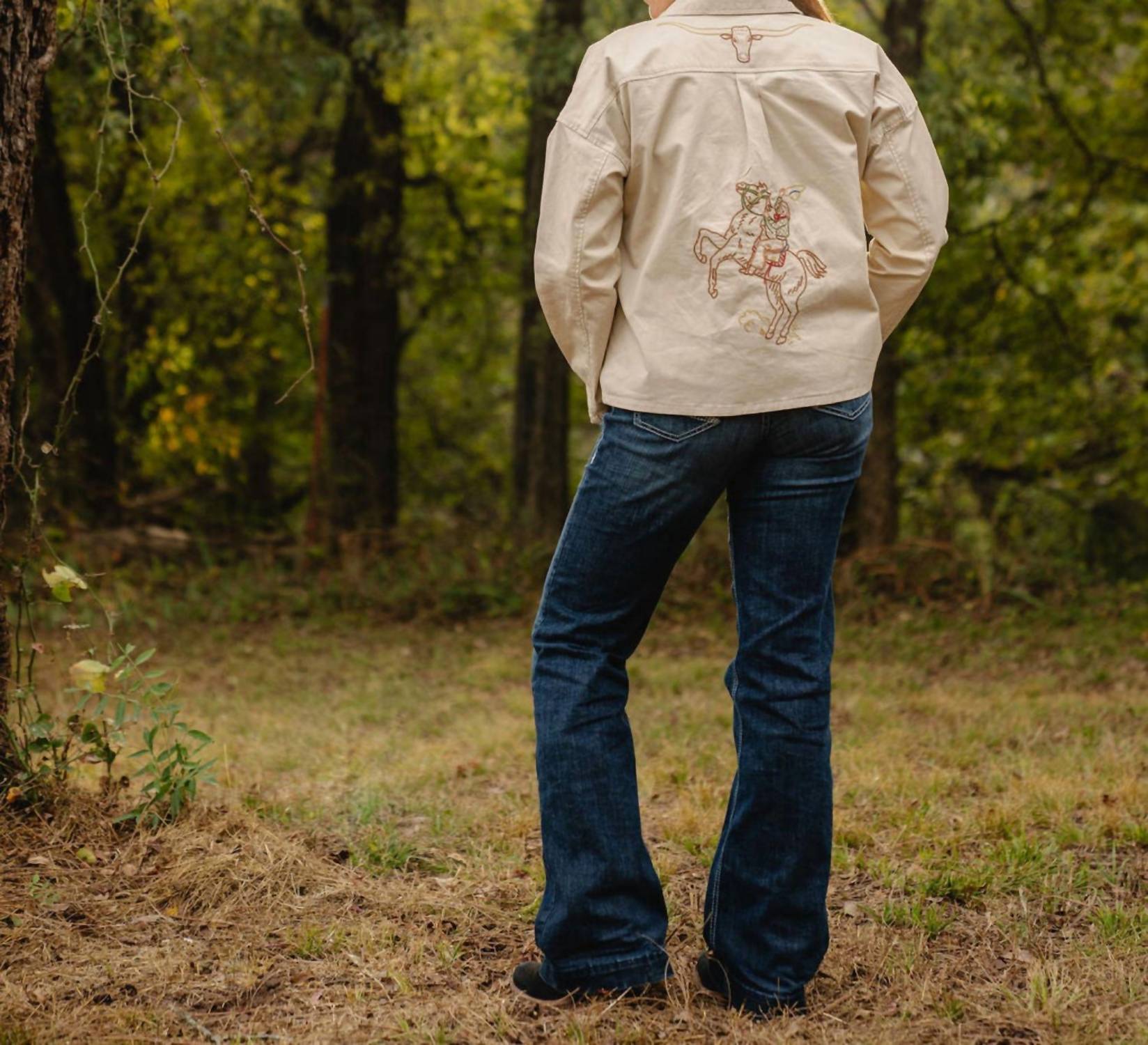 Stetson Rodeo Days Embroidered Jacket in beige - women's jacket - view 4