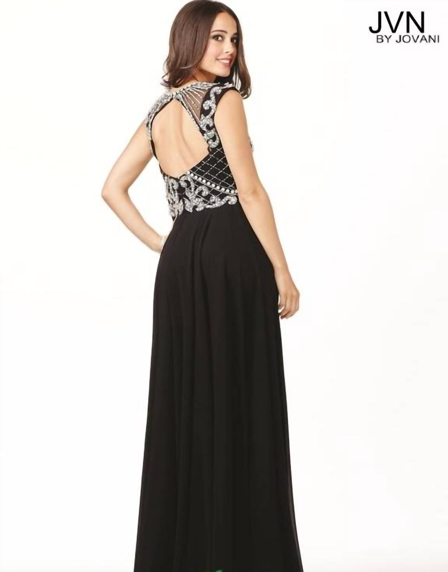 Jovani - Sleeveless Embellished Gown
