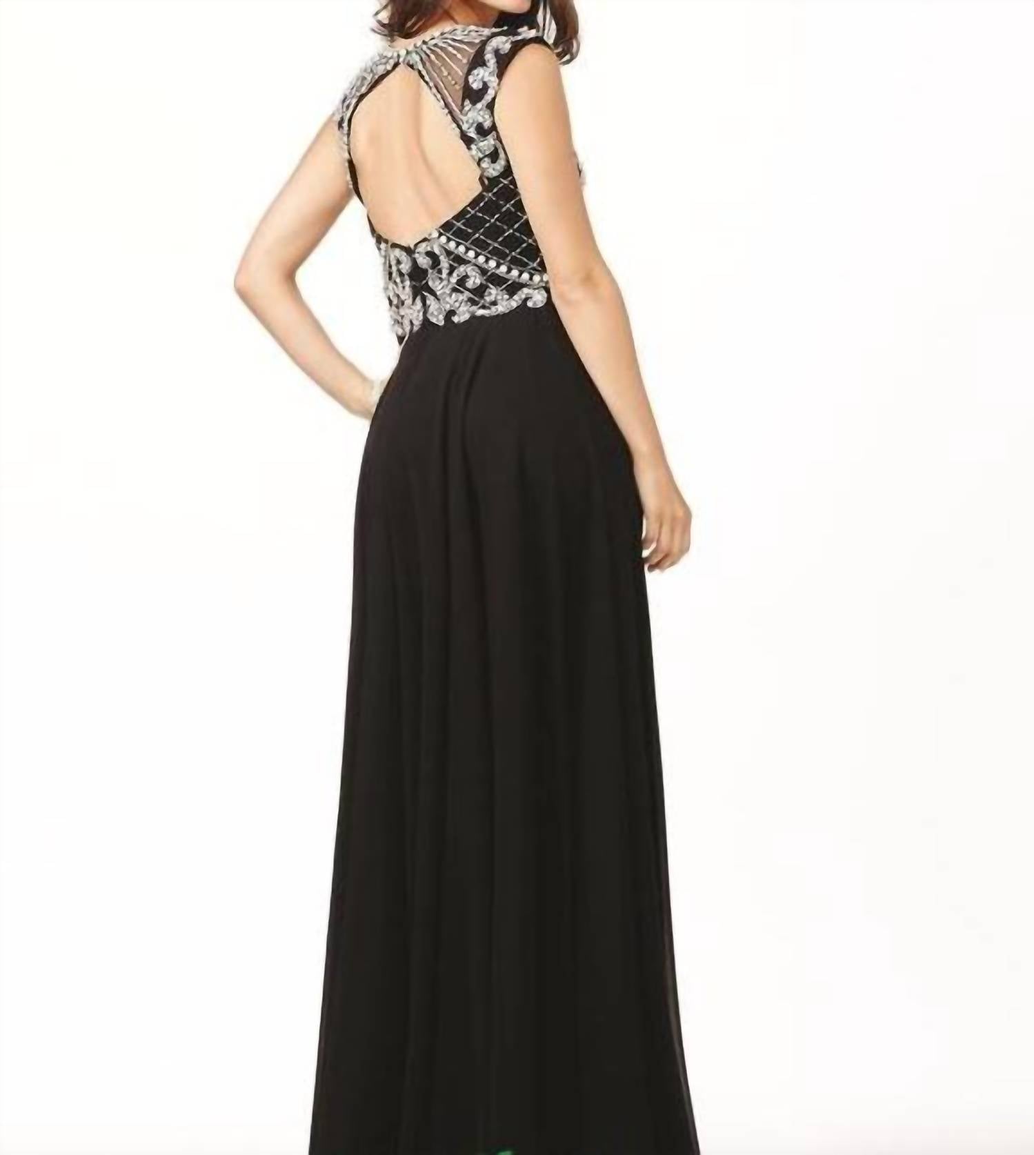 Jovani - Sleeveless Embellished Gown