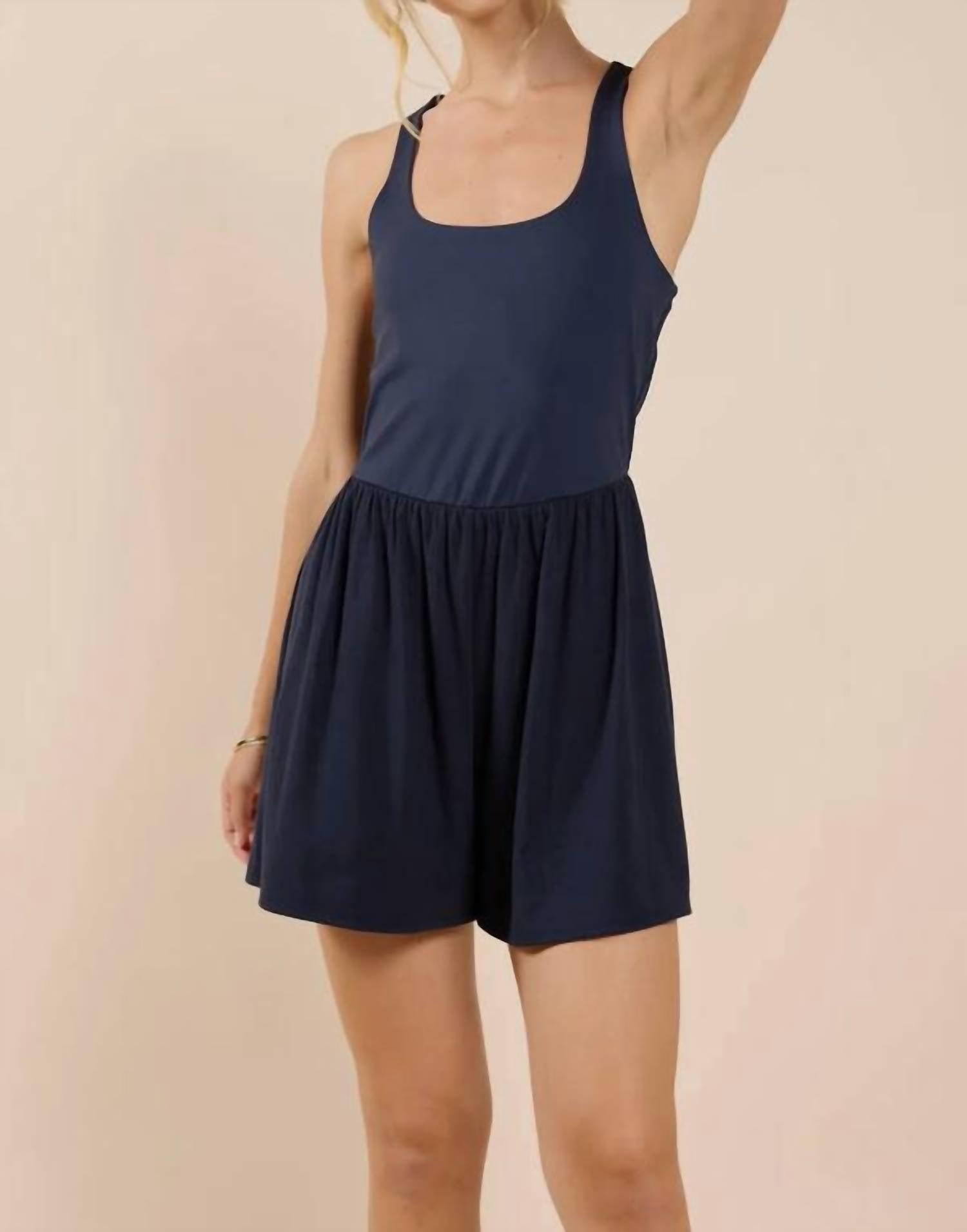 Sadie & Sage - On Point Mixed Media Romper