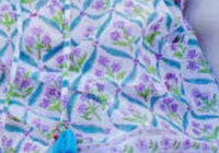 BELL Milia Cap Sleeves Top in turquoise purple diamond - women's blouse - detail view