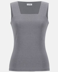 Joseph Ribkoff Square Neck Sleeveless Pullover Top in grey - women's shirt - alternate view