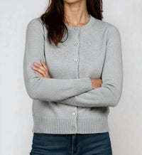 Minnie Rose - Sparkle Cashmere Crew Neck Cardigan