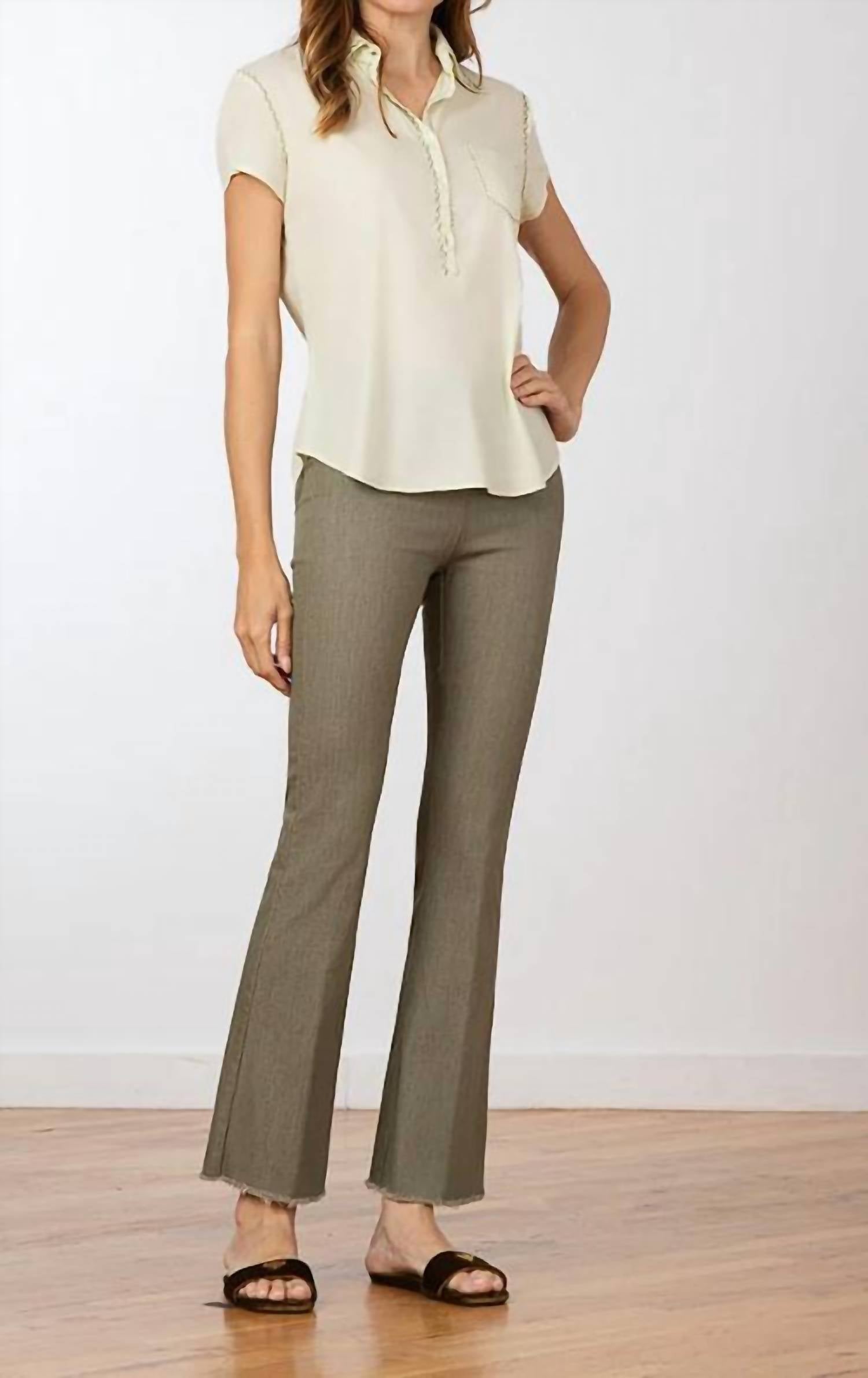 Avenue Montaigne Leo Denim Jeans in army green - women's jeans