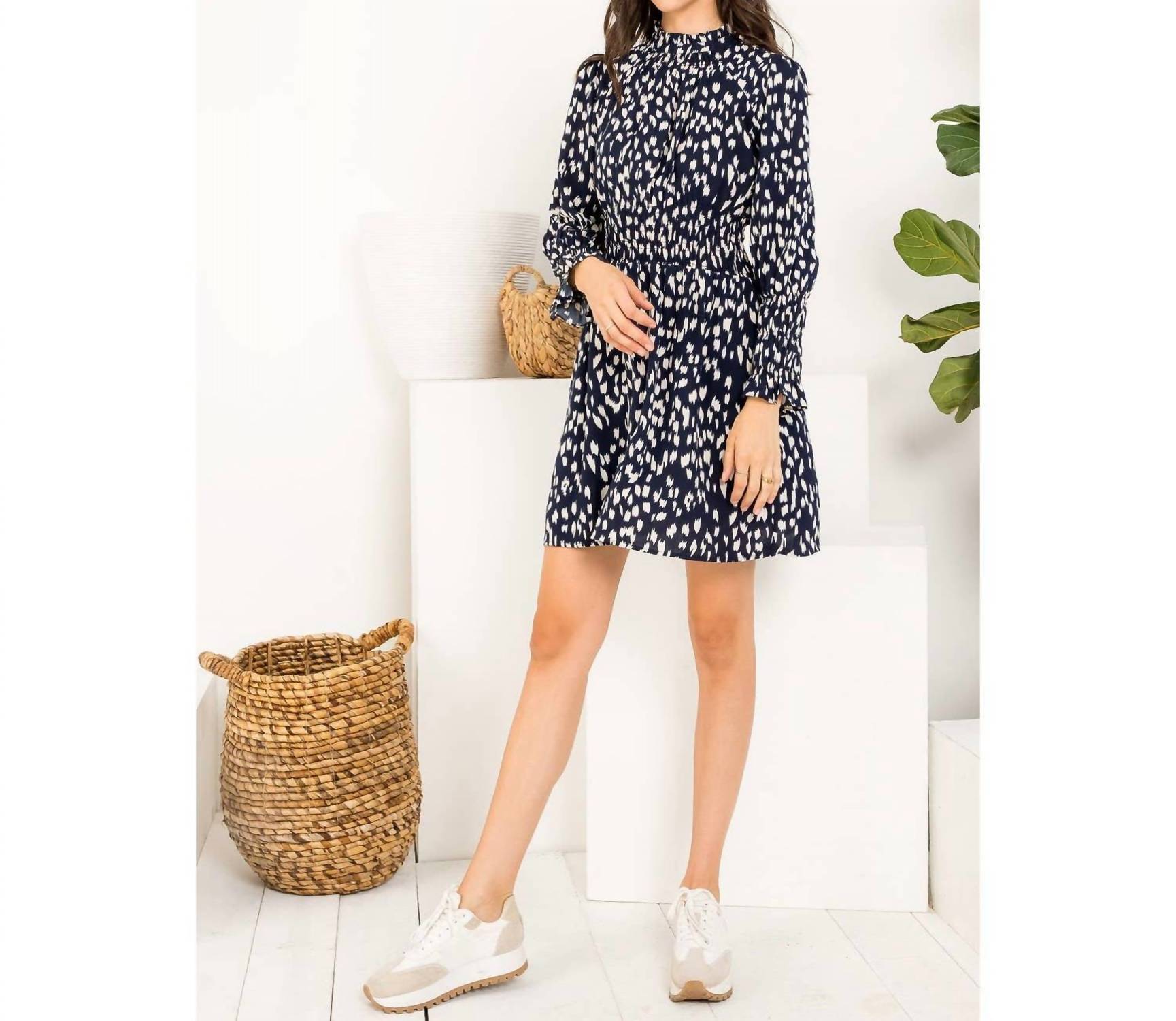 Thml - Print Smocked Waist Dress