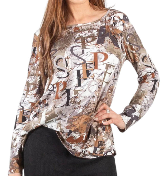 Urbanology - Mixed Media Long Sleeve Top
