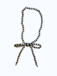 Rowdy Crowd Women's Bow Stretch Bracelet in silver beaded - women's jewelry