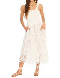 ALLISON NEW YORK Giselle Midi Dress in white - women's dress