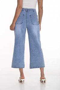 Frank Lyman - Cropped Wide-Leg Jeans