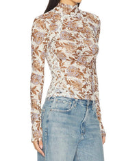 Free People Lyric Long Sleeve Top in ivory combo - women's long sleeve top - detail view