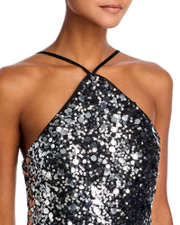 Steve Madden - Angel Sequin Halter Neck Mini Dress