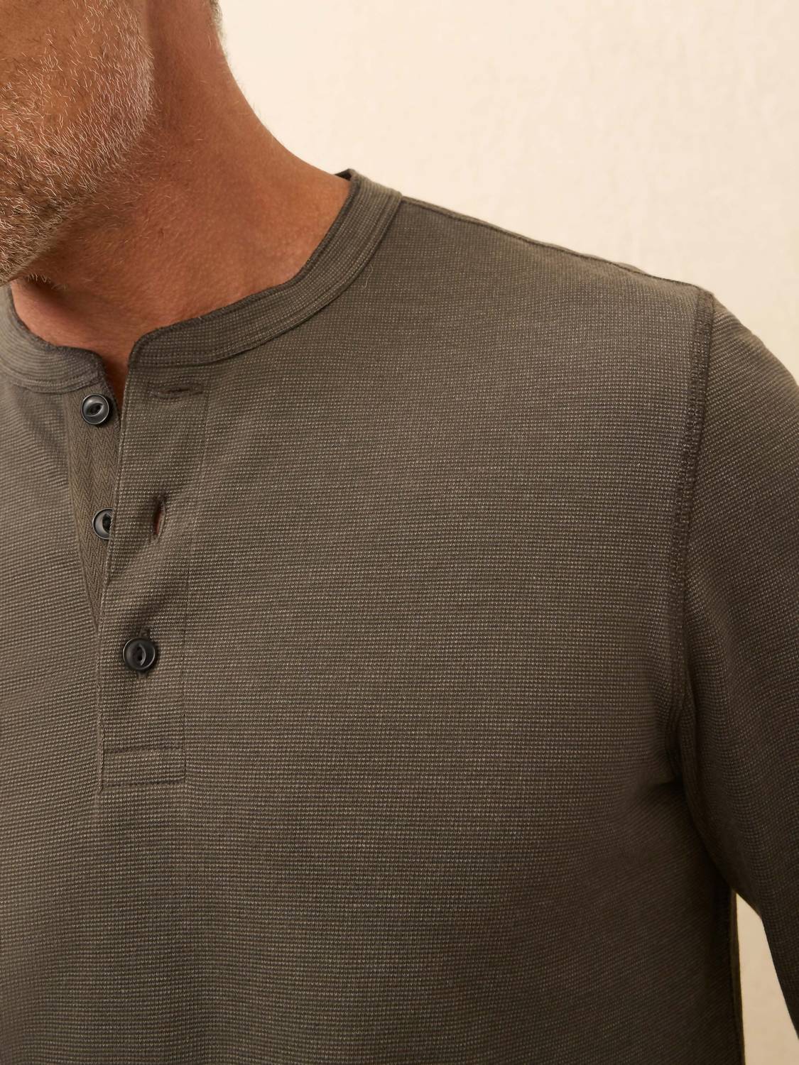 Faherty - Long Sleeve Waffle Henley Top