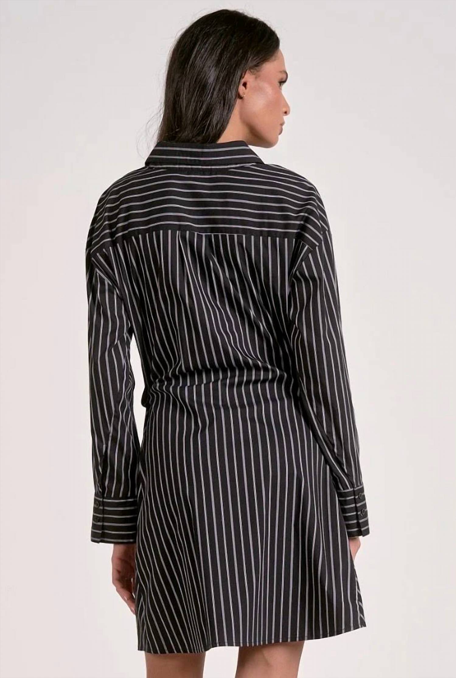 Elan - Striped Shirt Dress