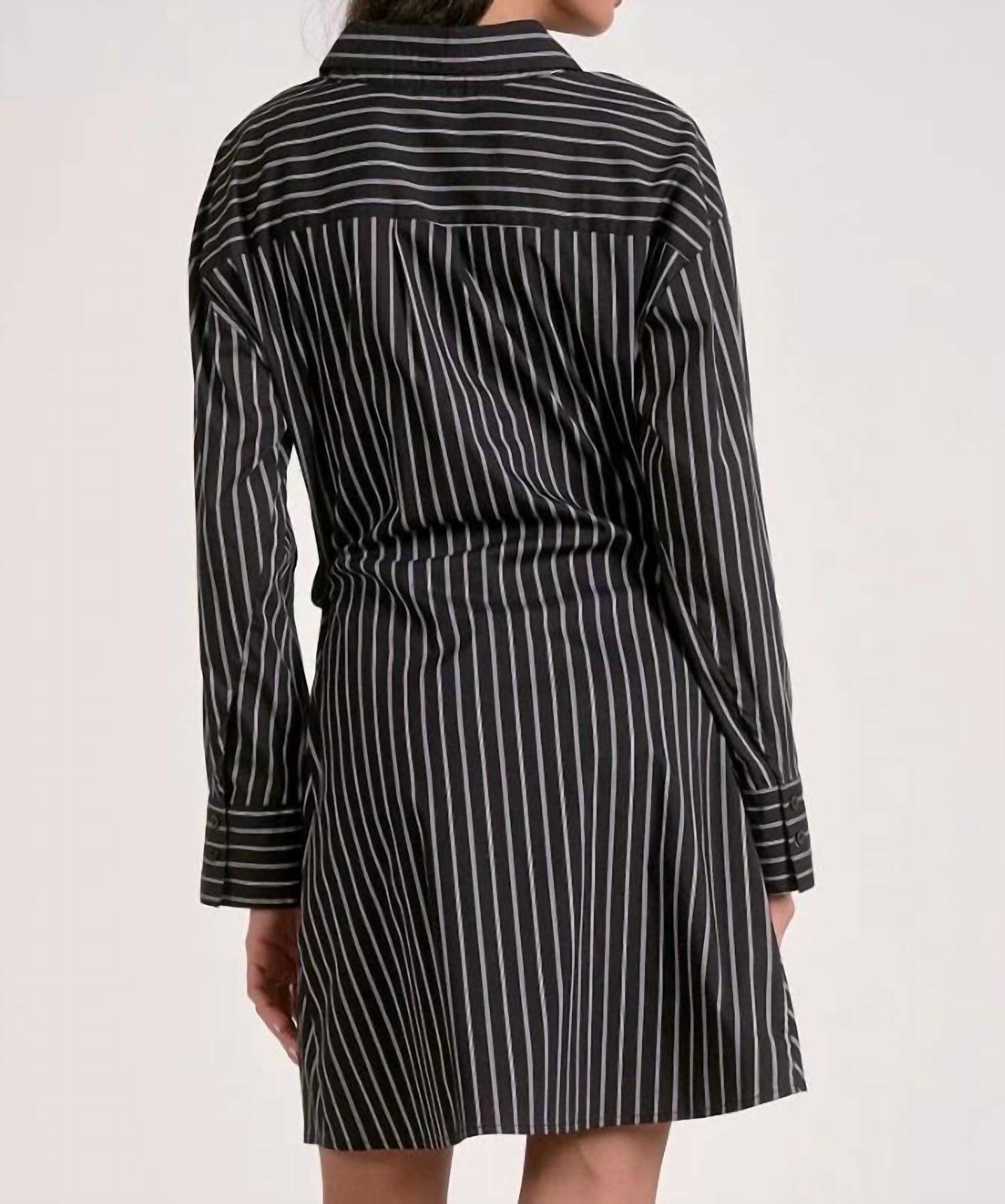 Elan - Striped Shirt Dress