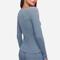 Eberjey - Pointelle V-neck Henley Top