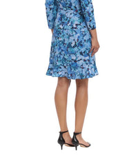 Maggy London - Floral Print Flounced Hem Short Day Dress