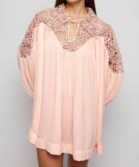 S/W/F - Babydoll Mini Shirt Dress