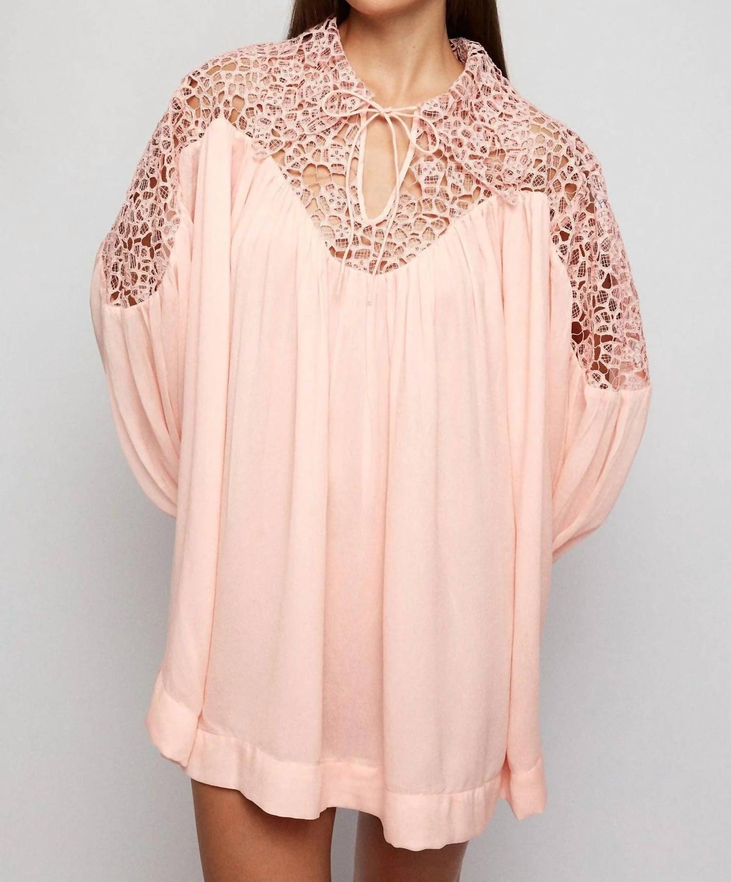 S/W/F - Babydoll Mini Shirt Dress